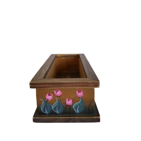 Hand Painted Wood Planter - Picture 3 of 7